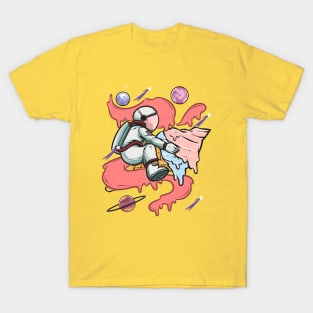 Astronaut Ice Cream Outer Space Planets T-Shirt